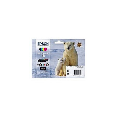 Epson 26xl pack 4 cartouches noire/couleurs ours polaire