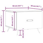 vidaXL Tables basses 2 Pièces noir 50x50x40 cm bois d'ingénierie