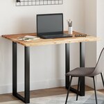 vidaXL Dessus de table rectangulaire 100x80x2 cm bois massif d'acacia