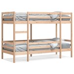 vidaXL Lit superposé sans matelas 80x200 cm bois de pin massif