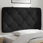 vidaXL Coussin de tête de lit noir 90 cm velours