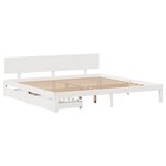 vidaXL Cadre de lit avec tiroirs sans matelas blanc 200x200 cm