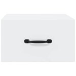 vidaXL Table de chevet murale Blanc 35x35x20 cm