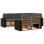 vidaXL Ensemble de canapé d'angle 7 Pièces Naturel et Anthracite