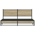 vidaXL Cadre de lit en métal sans matelas chêne sonoma 183x213 cm