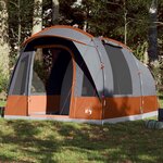 vidaXL Tente de camping tunnel 3 personnes gris et orange imperméable