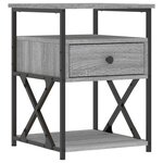 vidaXL Tables de chevet 2 Pièces sonoma gris 40x42x55cm bois d'ingénierie