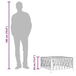 vidaXL Table de jardin anthracite 70x70x34 cm tissu tissé