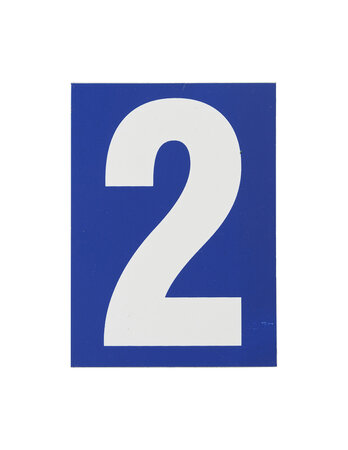 THIRARD - Plaque de signalisation 2  marquage blanc sur fond bleu  panneau PVC adhésif  65x90mm