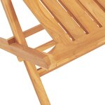 vidaXL Chaises de jardin pliantes lot de 2 47x47x89cm bois massif teck