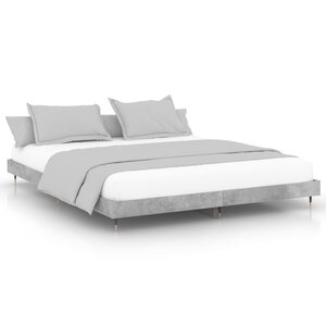 vidaXL Cadre de lit sans matelas gris béton 120x200 cm