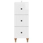 vidaXL Armoire à tiroirs Blanc brillant 33 x 34 5 x 90 cm