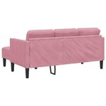 vidaXL Ensemble de Canapés Rose poussiéreux 173 x 131 x 67 cm Velours