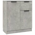 vidaXL Buffets 2 Pièces Gris béton 60x30x70 cm Bois d'ingénierie