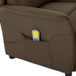 vidaXL Chaise de massage en tissu marron
