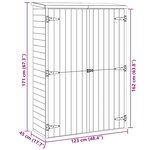 vidaXL Abri à outils de jardin 123x45x171 cm Bois de pin imprégné