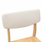 vidaXL Chaises de salle à manger 2 Pièces Naturel 48 x 49 x 95 cm