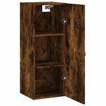 vidaXL Armoire murale chêne fumé 34 5x34x90 cm