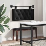 vidaXL Tête de lit suspendue Avec lumière LED Noir Velours