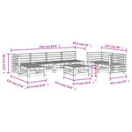 vidaXL Salon de jardin 8 Pièces bois massif douglas