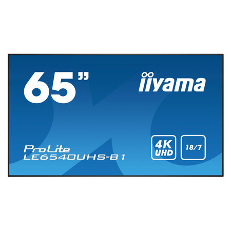 Iiyama le6540uhs-b1 affichage de messages 165 1 cm (65") led 350 cd/m² 4k ultra hd noir android 18/7