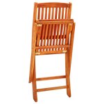 vidaXL Ensemble à manger d'extérieur pliable 5 Pièces Bois d'eucalyptus