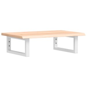 vidaXL Étagère de vasque murale acier et bois de chêne massif