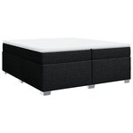 vidaXL Sommier à lattes de lit avec matelas Noir 200x200 cm Tissu