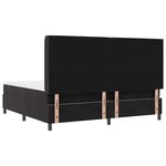 vidaXL Lit à Ressorts avec Matelas LED Noir 200 x 200 cm Velours