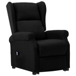 vidaXL Fauteuil Noir Tissu