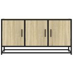 vidaXL Meuble TV chêne sonoma 100x35x50 cm bois d'ingénierie et métal