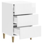 vidaXL Cabinet de chevet avec tiroir Blanc brillant 43 x 41 x 66 5 cm