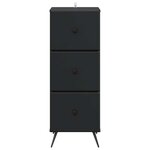 vidaXL Armoire à tiroirs Noir 33 x 34 5 x 90 cm Bois d'ingénierie