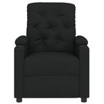 vidaXL Fauteuil inclinable électrique Noir Tissu