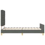 vidaXL Cadre de lit avec tête de lit Gris foncé 120 x 200 cm tissu
