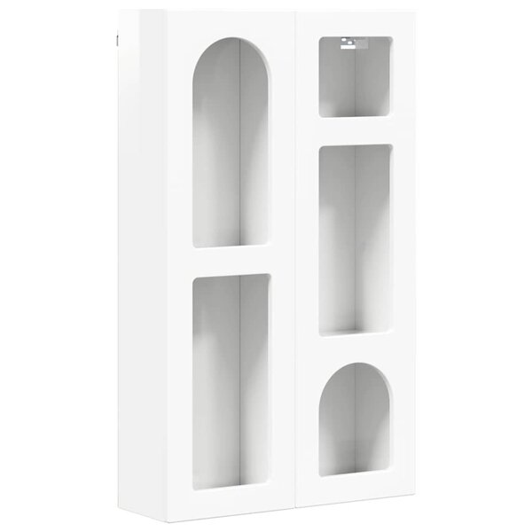vidaXL Armoire suspendue avec étagère Blanc brillant 59 x 20 x 100 cm
