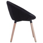 vidaXL Chaise de salle à manger Noir Tissu