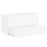 vidaXL Armoire d'évier Blanc 90x38 5x45 cm Bois d'ingénierie