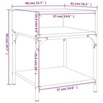 vidaXL Tables de chevet 2 Pièces chêne sonoma 40x41x50 cm bois ingénierie
