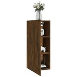 vidaXL Armoire suspendue Chêne fumé 35x34x90 cm Bois d'ingénierie