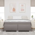 vidaXL Cadre de lit Taupe 180 x 200 cm tissu