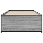 vidaXL Cadre de lit sans matelas sonoma gris 90x190 cm