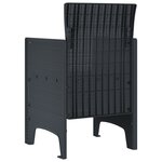vidaXL Chaises de jardin avec coussins 2 Pièces Anthracite Poly Rattan