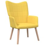 vidaXL Chaise de relaxation avec tabouret Jaune moutarde Tissu