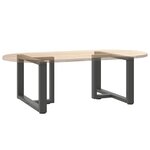 vidaXL Pieds de table basse en T  2 pièces  anthracite  70 x 25 x (42-43) cm  acier