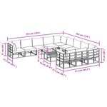 vidaXL Ensemble de canapé de jardin 12 Pièces Noir 70 x 70 x 32 cm