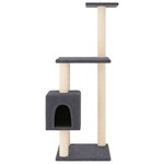 vidaXL Arbre à chat avec griffoirs en sisal gris foncé 104 cm