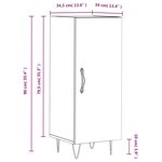 vidaXL Buffet Chêne sonoma 34 5x34x90 cm Bois d'ingénierie