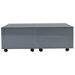 vidaXL Table basse Gris brillant 100x100x35 cm