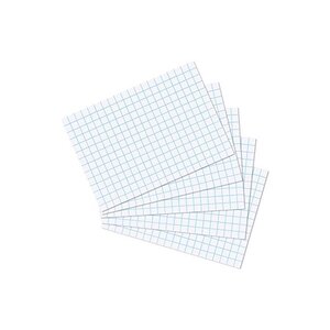 Lot de 100 Fiches bristol 170g A6 Quadrillées Blanc HERLITZ